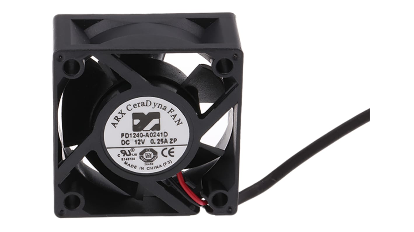 Ventilador Axial ARX CeraDyna de 40 x 40 x 20mm, 12 V dc, 3W, caudal 21m³/h