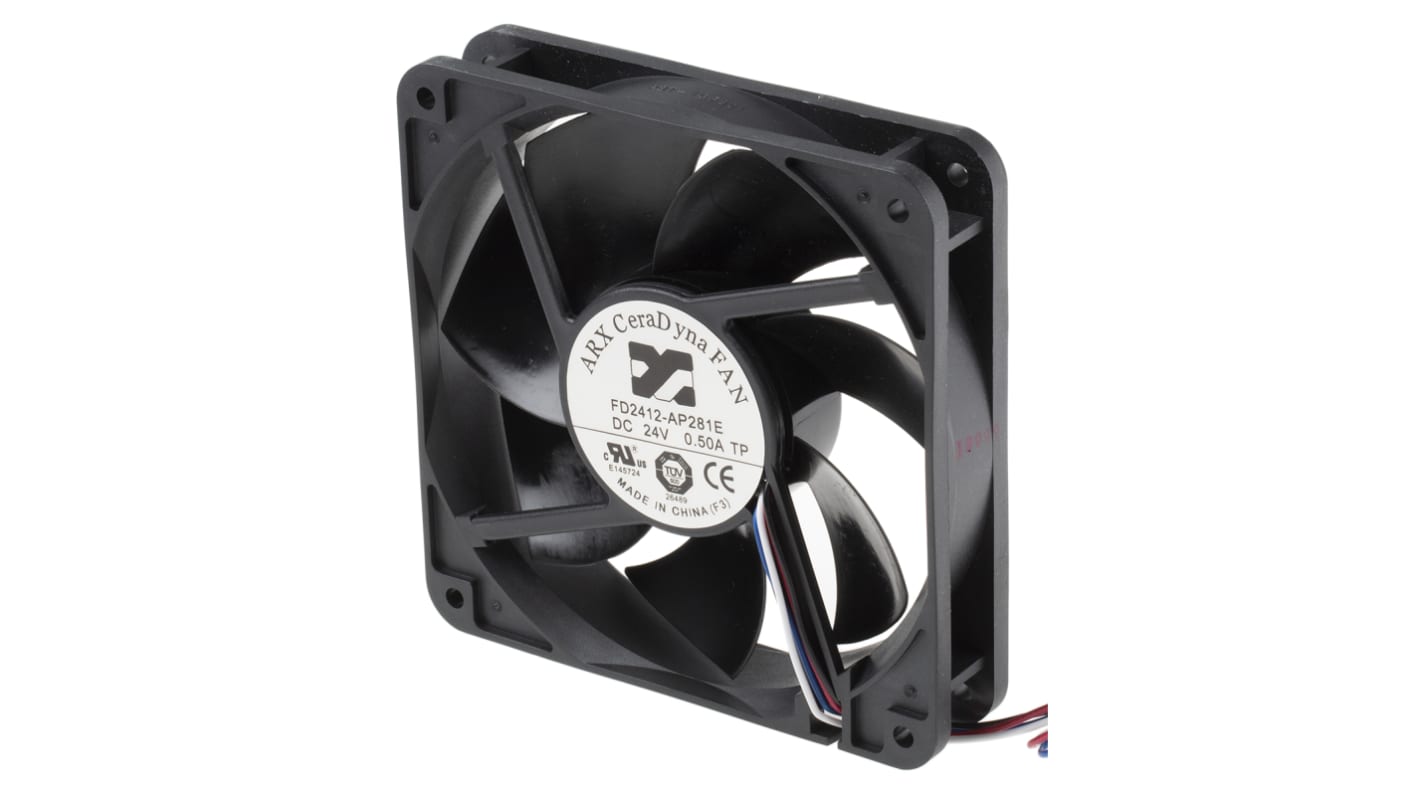 Ventilateur axial CeraDyna ARX 24 V c.c., 250m³/h, 120 x 120 x 25mm, 11.28W