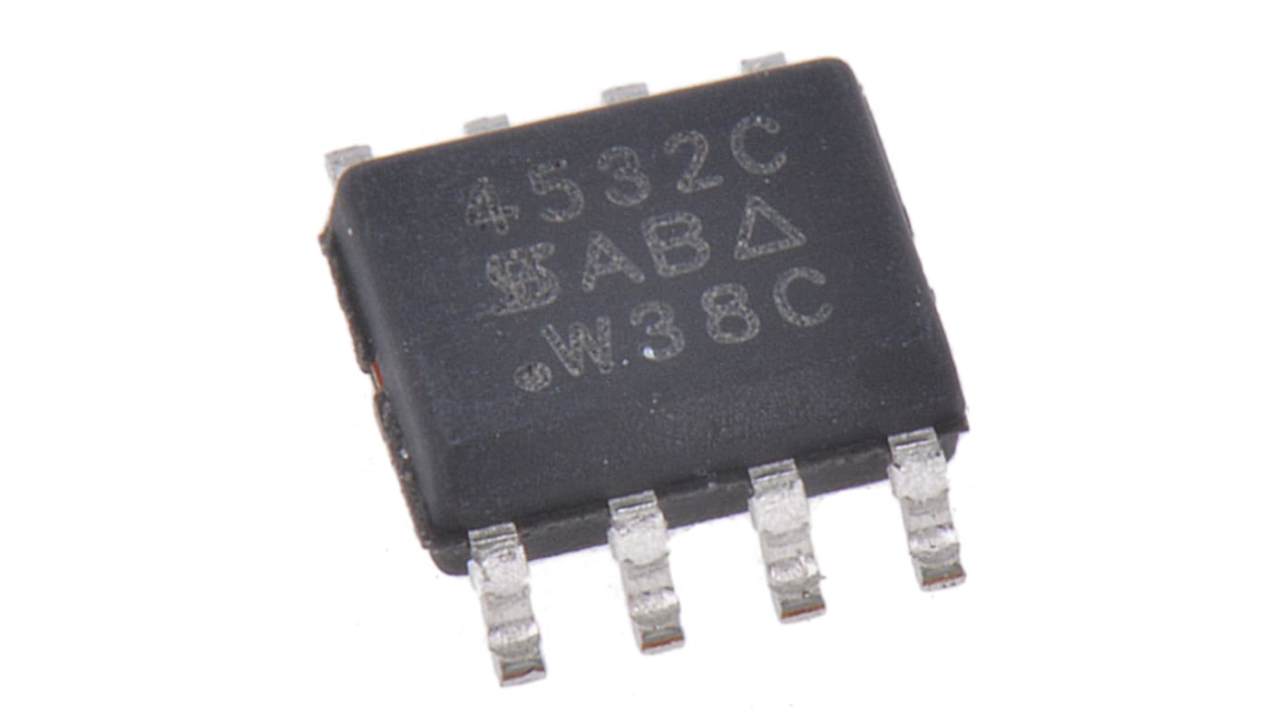 MOSFET Vishay SI4532CDY-T1-GE3, VDSS 30 V, ID 4,3 A, 6 A, SOIC de 8 pines, 2elementos, config. Aislado