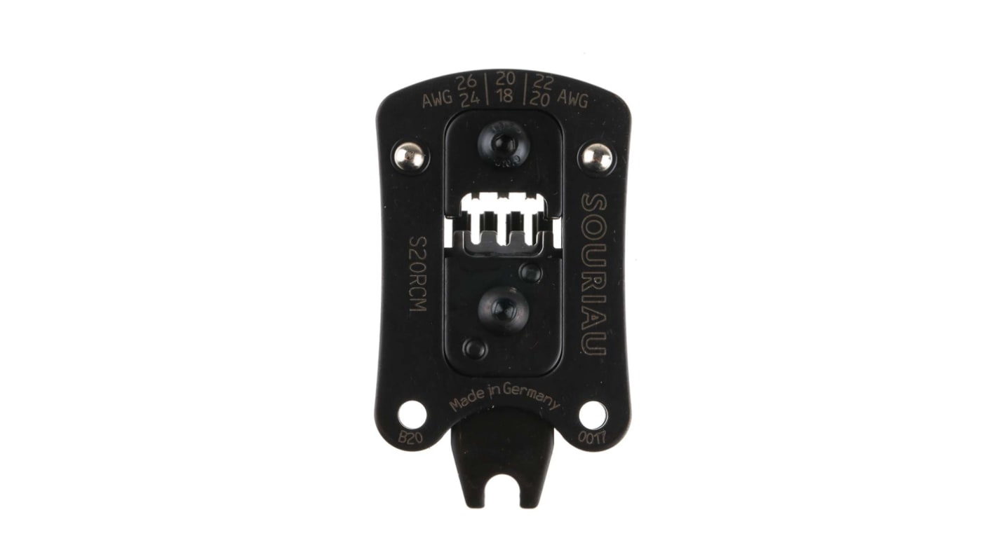 Cabezal de crimpadora Souriau S20RCM serie UTS Series, para cable de 26AWG → 18AWG