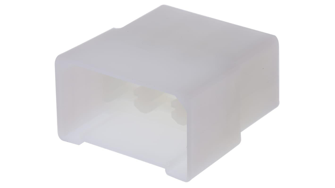 TE Connectivity AMP FASTIN-FASTON Crimpkontaktgehäuse, Stecker, Nylon 6.6, B 6.35mm, Natur, 6-polig