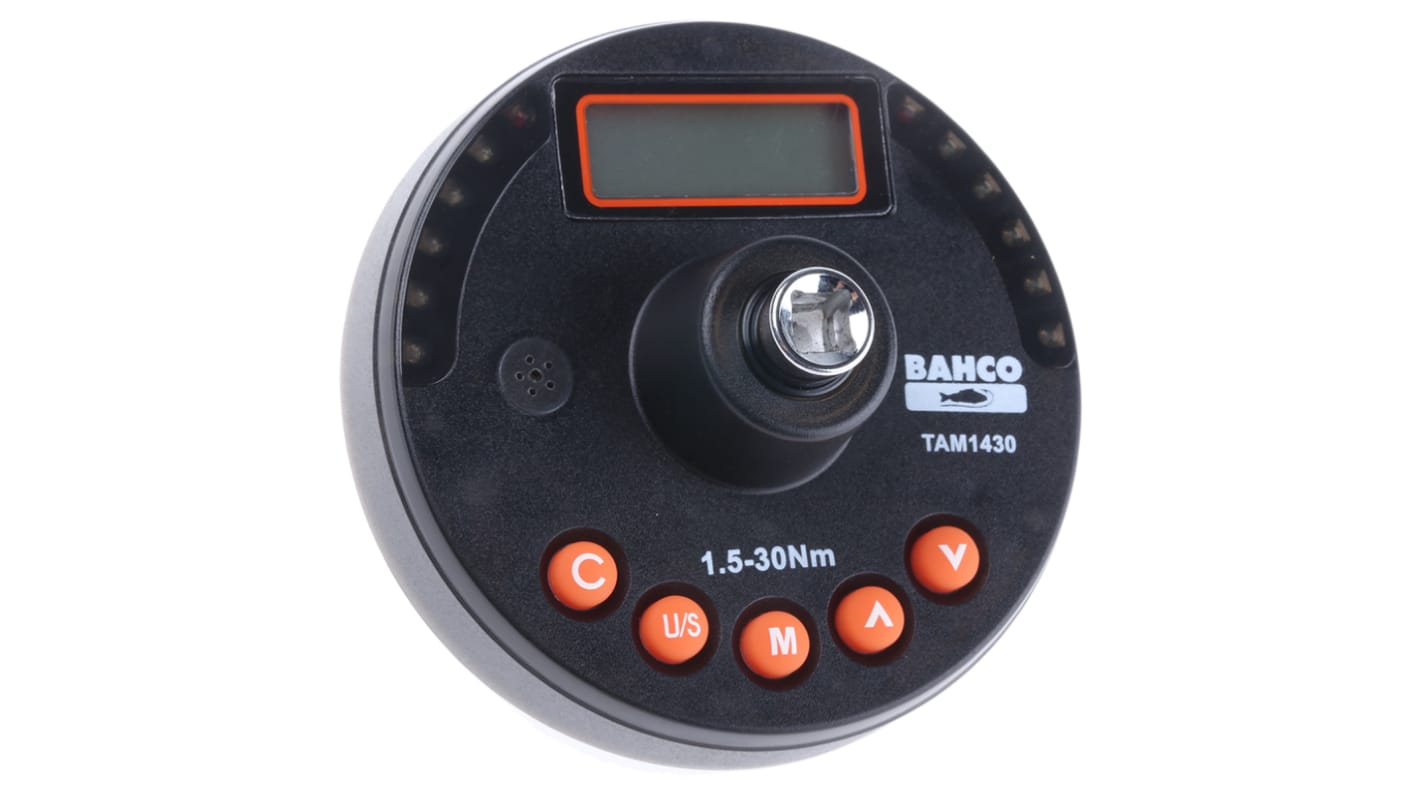 Bahco Digital Torque Tester, 1.5 → 30Nm, Square: 1/4in Drive, ±4 % Accuracy