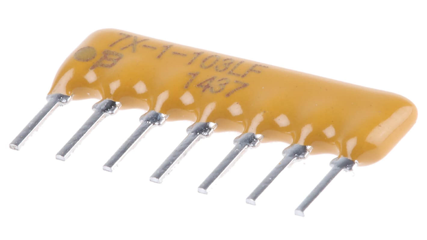 Bourns, 4600X 10kΩ ±2% Bussed Resistor Array, 6 Resistors, 0.88W total, SIP