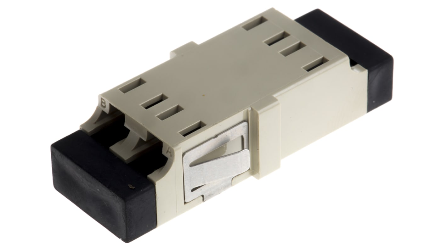 TE Connectivity LWL-Adapter, LC - LC, Multimode, Duplex, Beige