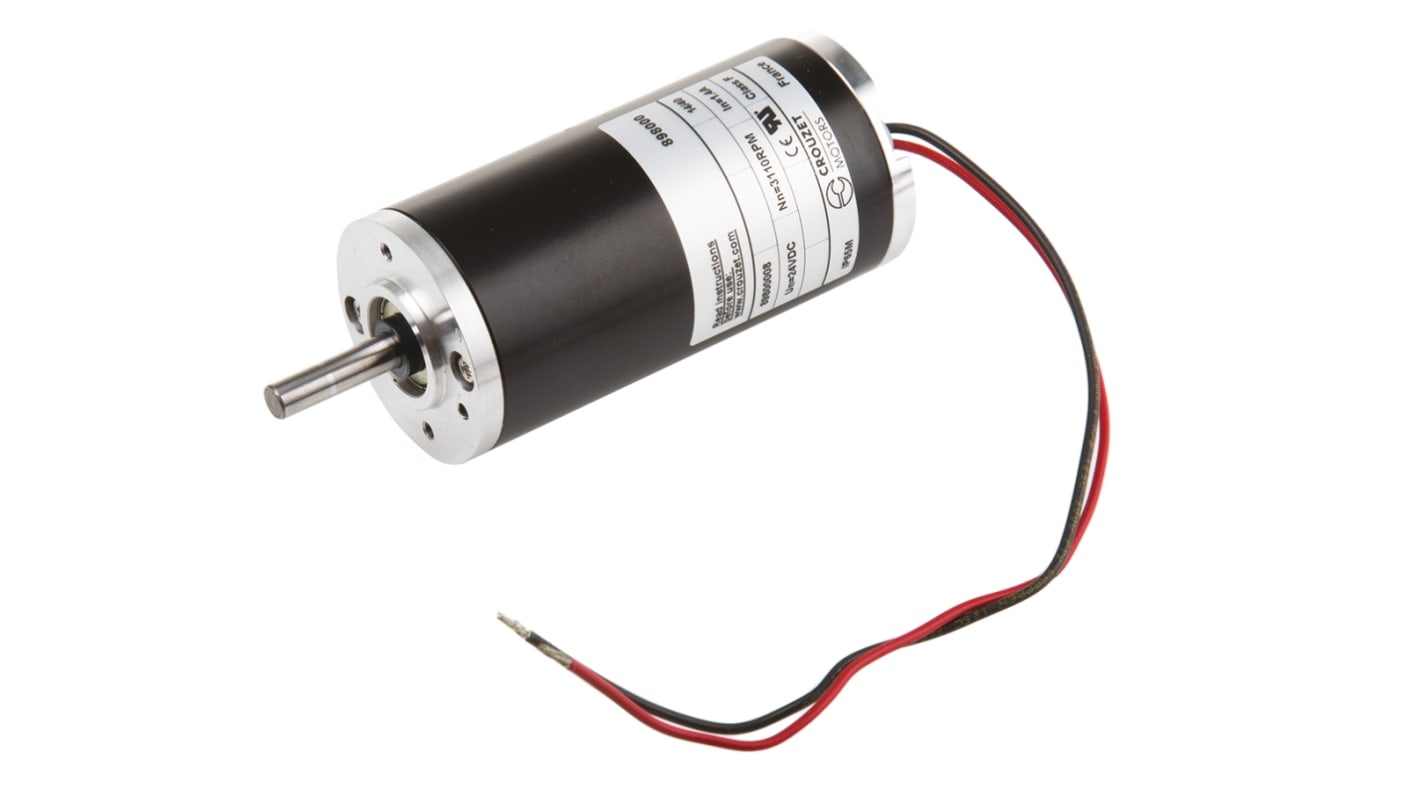 DC motor, Med børster, Hastighed: 3100 o/min., 36 W, 24 V dc, 6,1 A