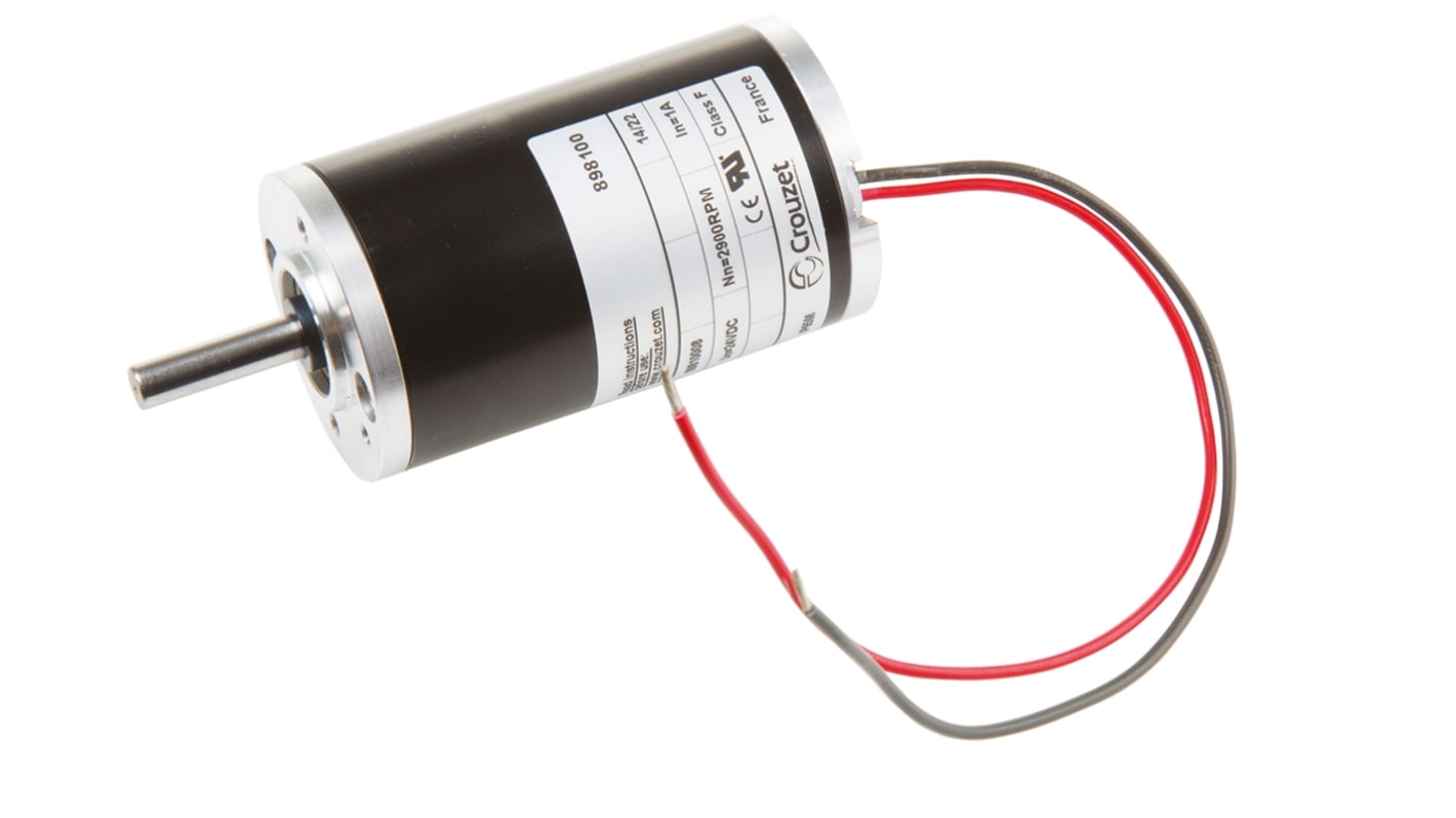 Crouzet Brushed DC Motor, 20 W, 24 V dc, 50 mNm, 2920 rpm, 6mm Shaft Diameter