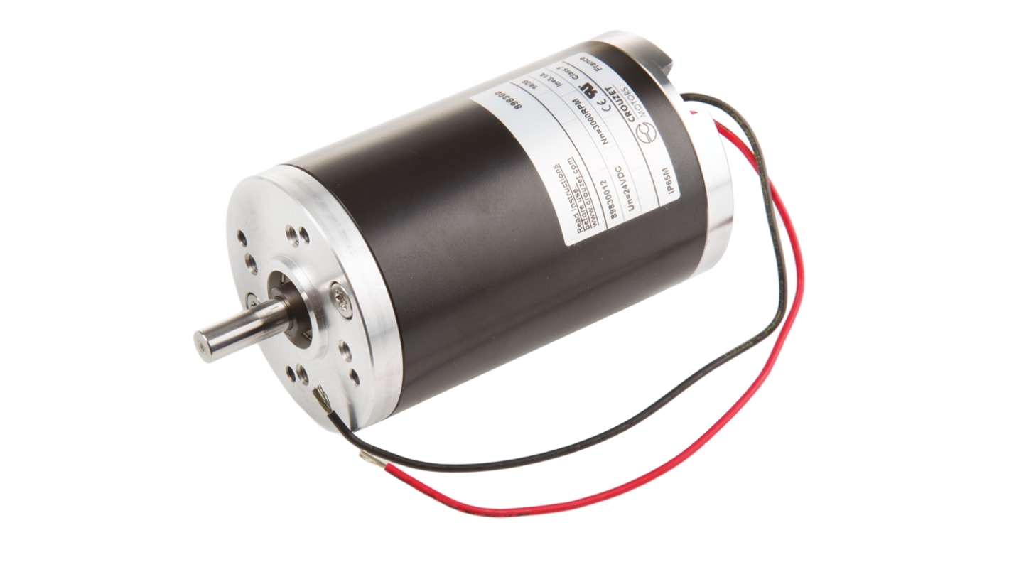 DC motor, Med børster, Hastighed: 3000 o/min., 102 W, 24 V dc, 17,2 A