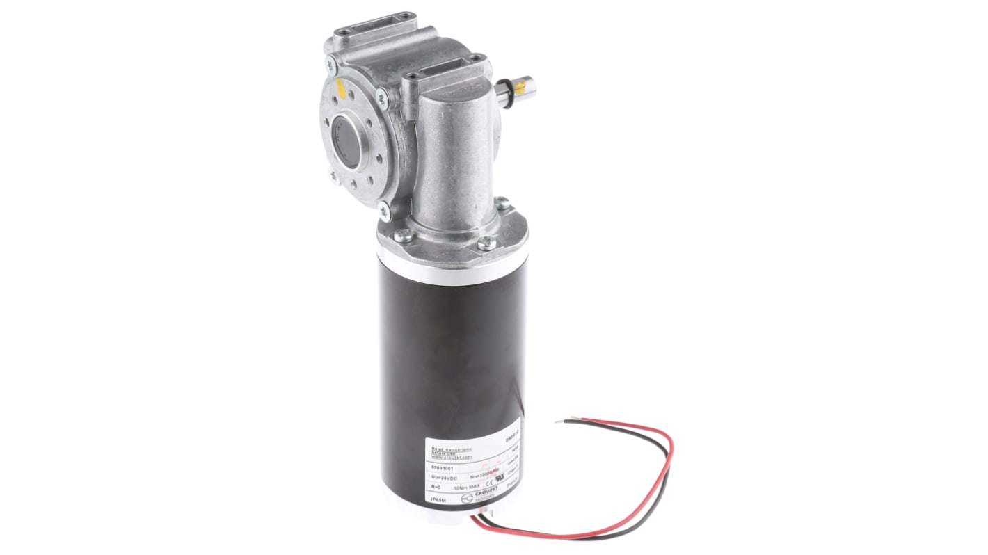 Crouzet Brushed Geared DC Geared Motor, 209 W, 24 V dc, 10 Nm, 686 rpm, 9.99mm Shaft Diameter