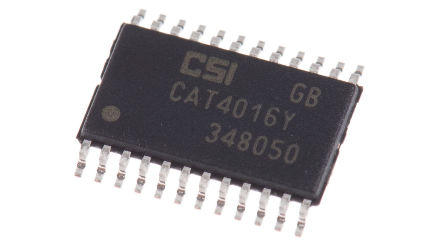 onsemi, CAT4016Y-T, LED-driver IC, 3 → 5,5 V dc, 1.6A, 24-Pin TSSOP