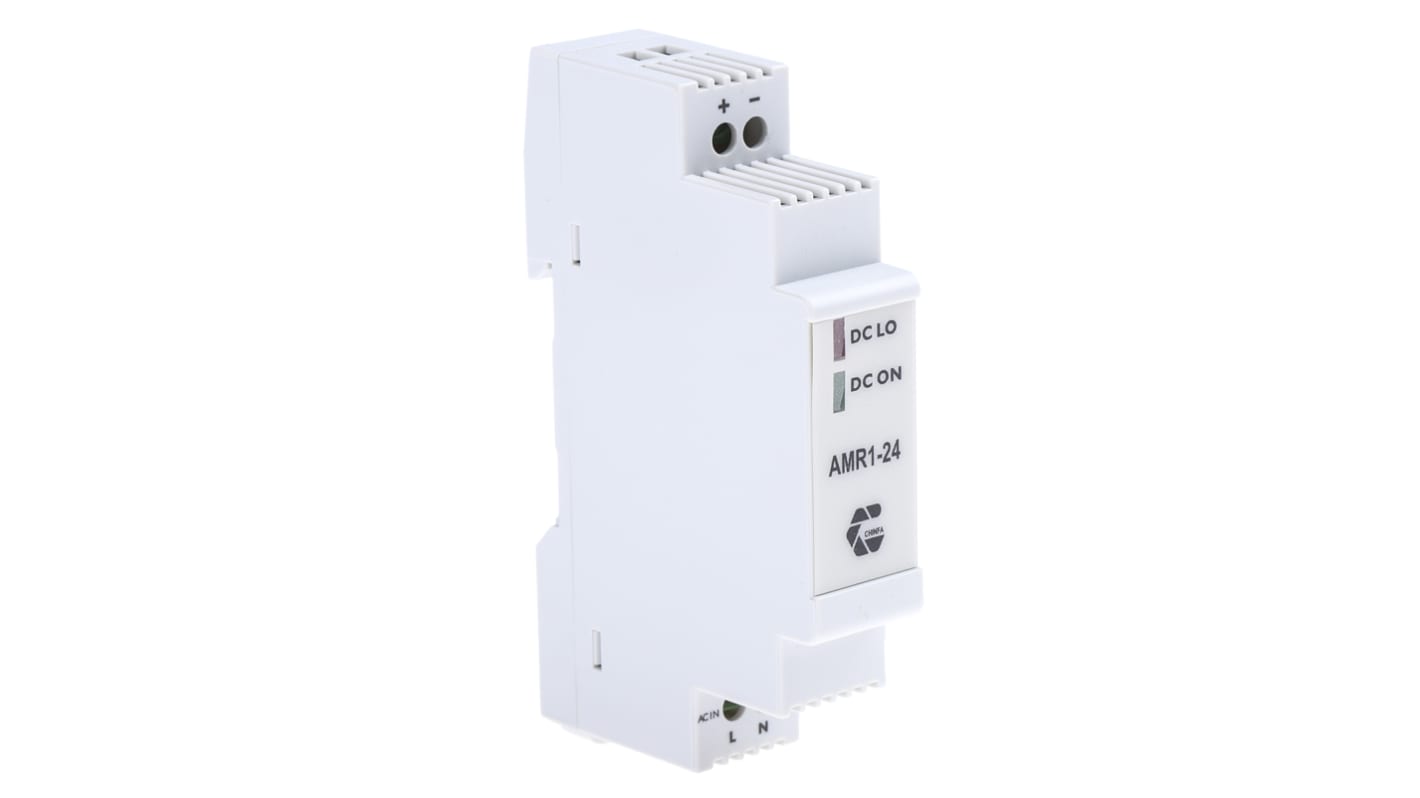 Chinfa AMR1 Switch Mode DIN Rail Power Supply, 230V ac ac Input, 24V dc dc Output, 420mA Output, 10W