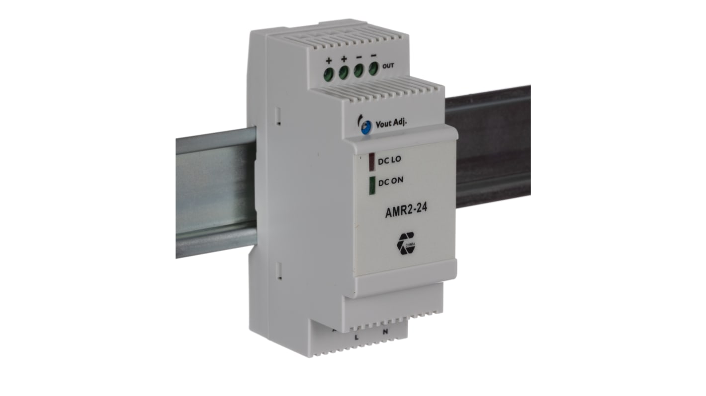 Chinfa AMR2 Switch Mode DIN Rail Power Supply, 90 → 264V ac ac Input, 24V dc dc Output, 1A Output, 24W