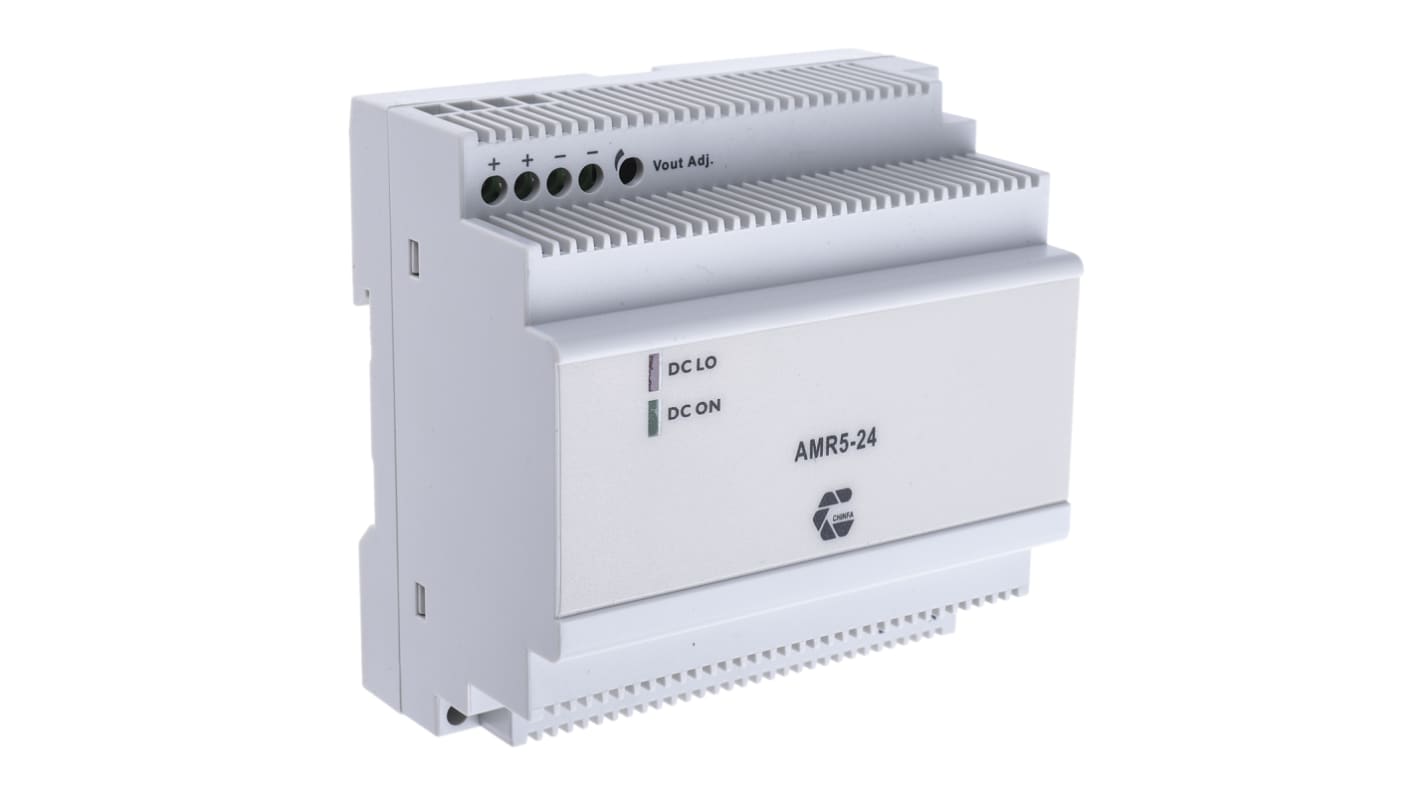 Chinfa AMR5 Getaktet DIN-Schienen Netzteil 100.8W, 90 → 264V ac, 24V dc / 4.2A