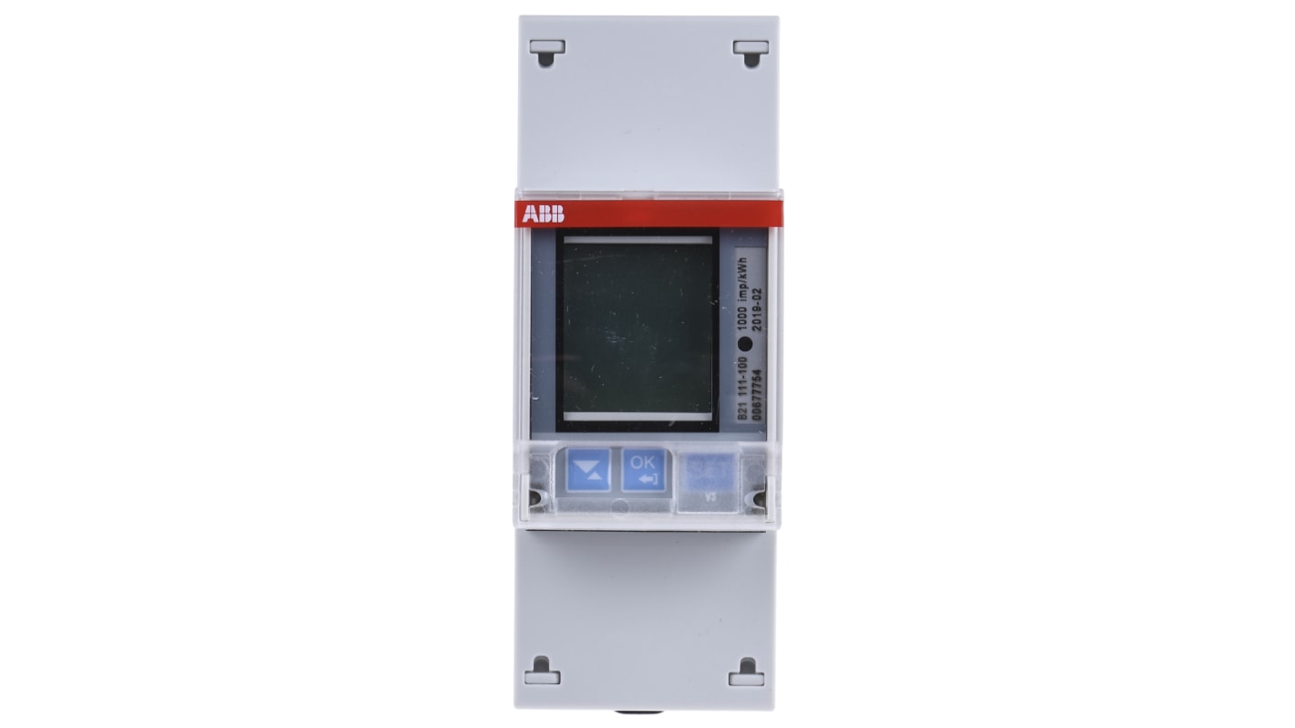 Contatore di energia ABB, B21, monofase fasi, display LCD a 6 cifre