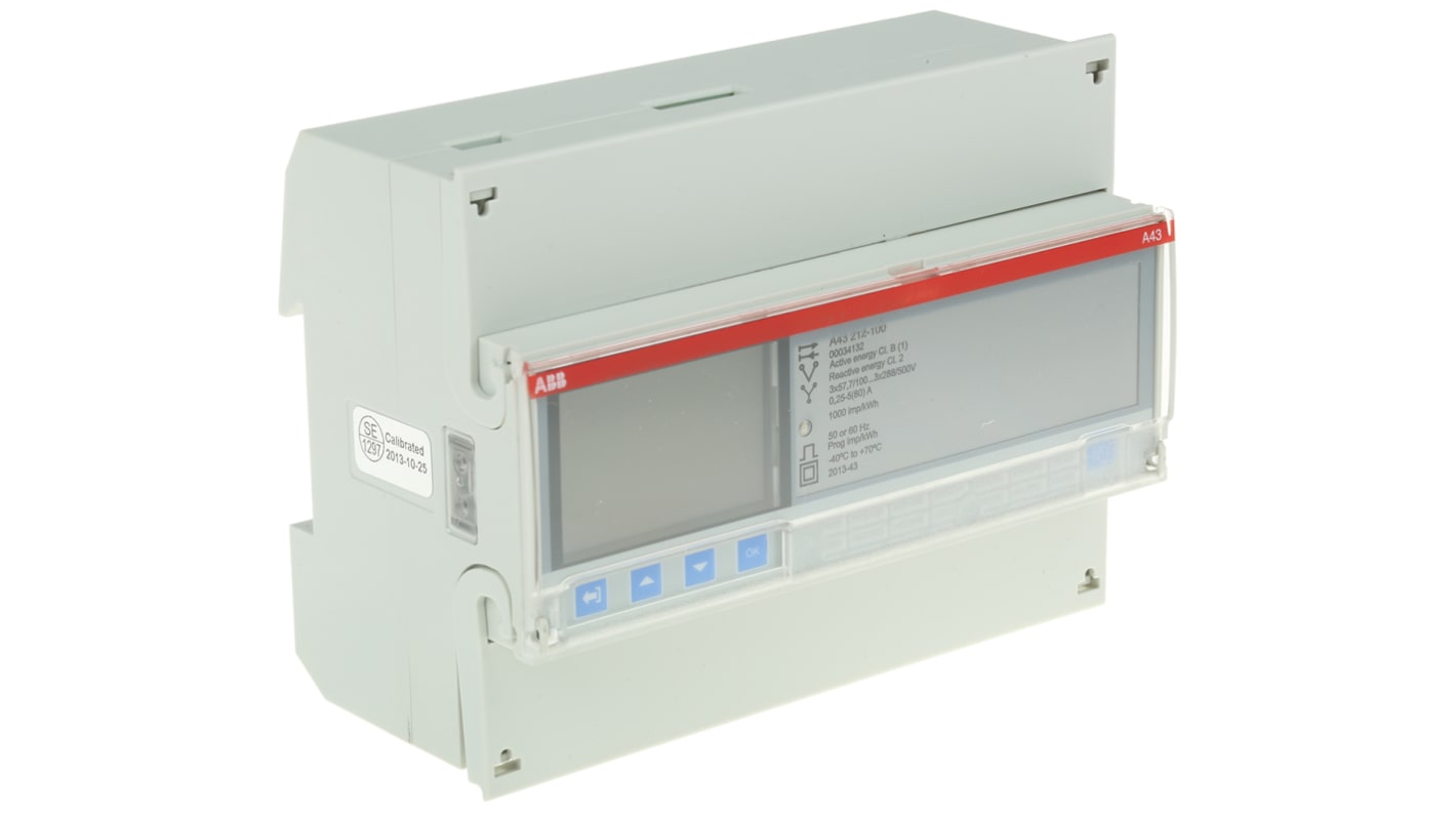 ABB 3 Phase LCD Energy Meter, Type Direct Connected