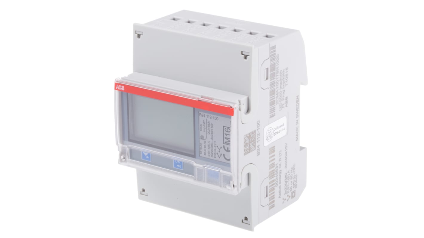 ABB B24 Energiemessgerät LCD, 7-stellig / 3-phasig 1 Ausg. 1 Eing., Impulsausgang