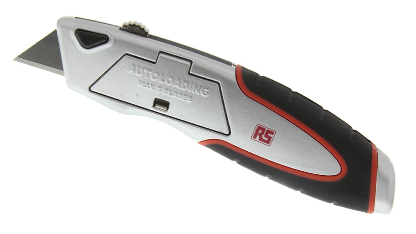 RS PRO Safety Knife with Straight Blade, Retractable