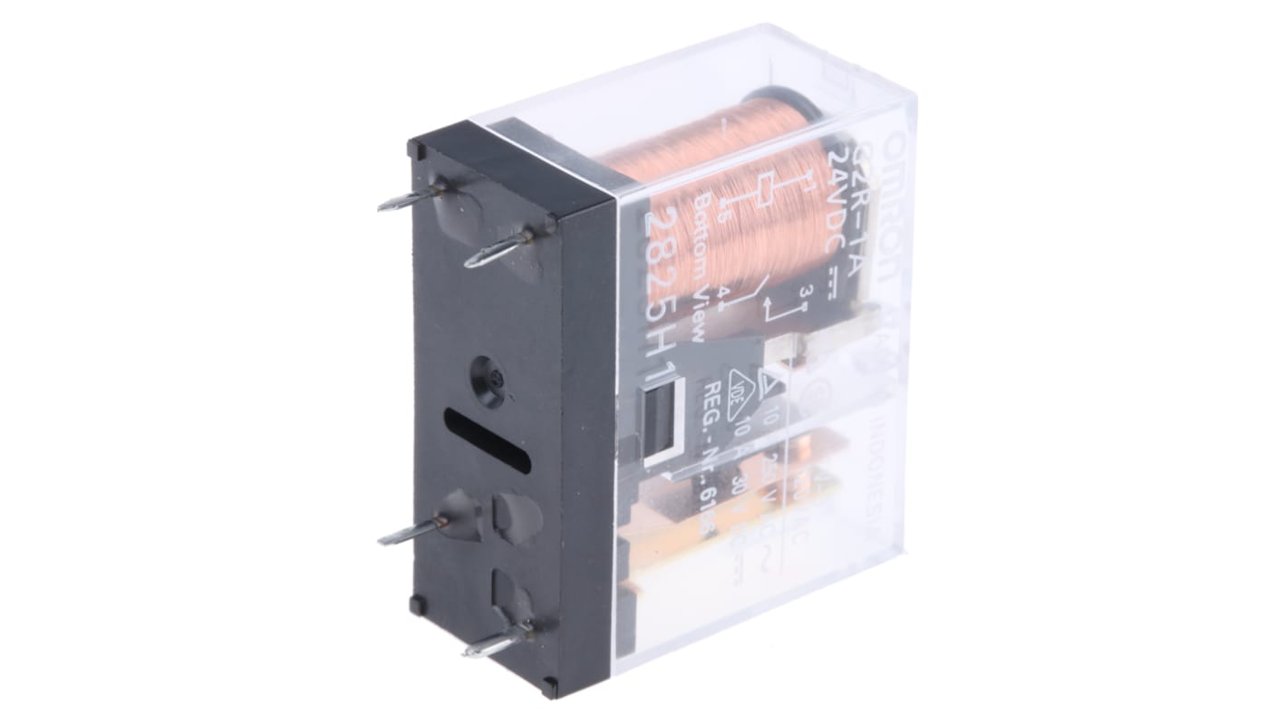 Relais de puissance Omron G2R-1, 1 NO, bobine 24V c.c. Montage sur CI 530mW