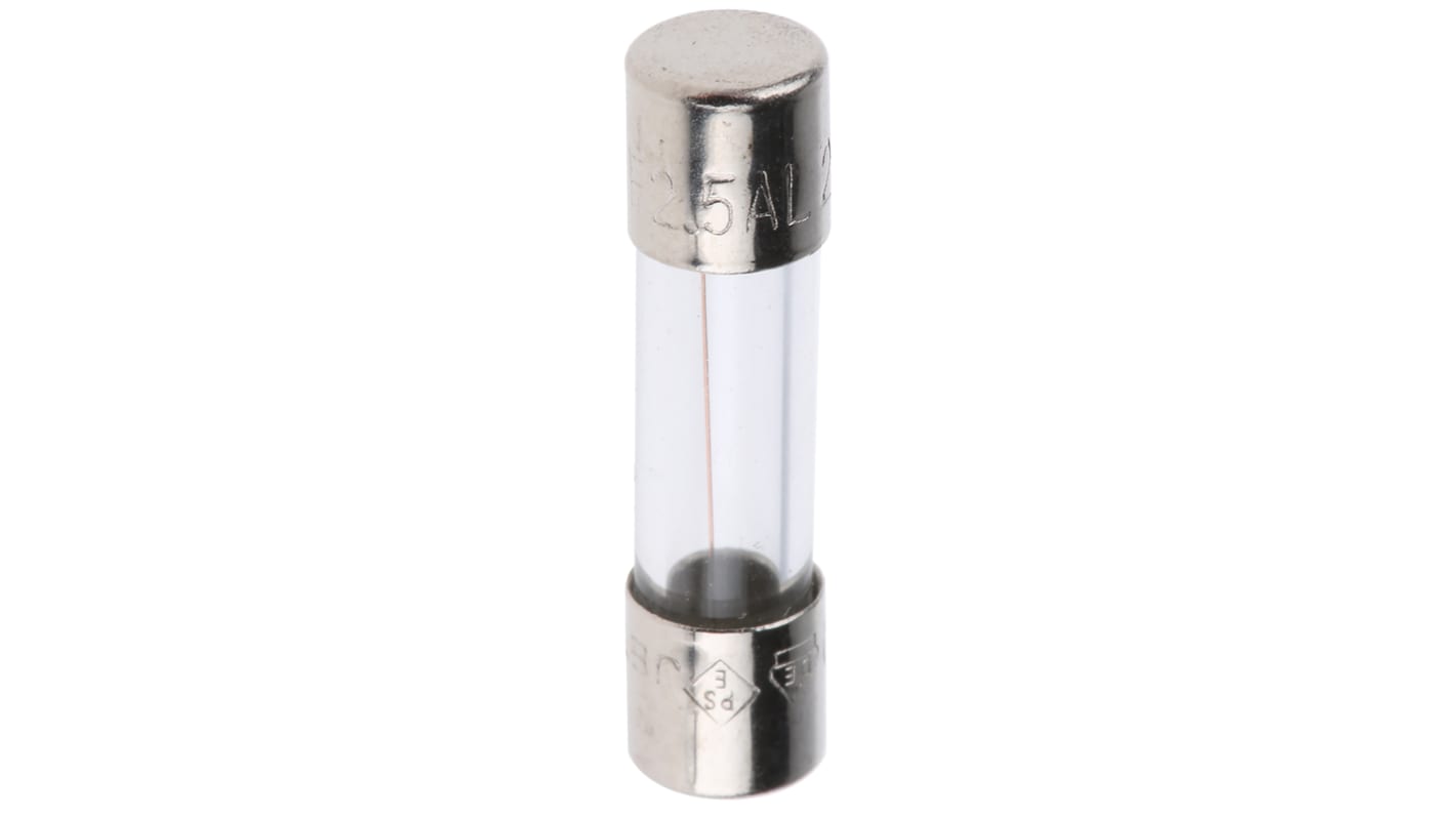 Schurter 2.5A F Glass Cartridge Fuse, 5 x 20mm