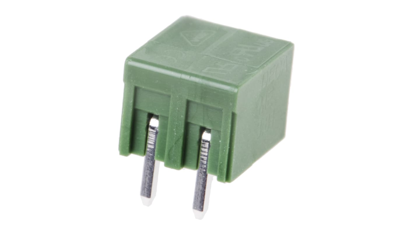 Conector macho para PCB RS PRO de 2 vías, 1 fila, paso 3.81mm, para soldar, Orificio Pasante