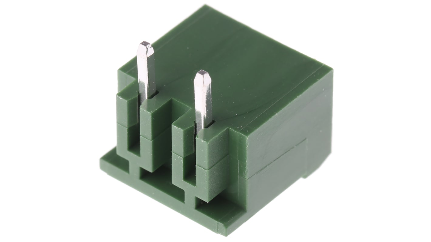 RS PRO 5.08mm Pitch 2 Way Pluggable Terminal Block, Header, Through Hole, Solder Termination