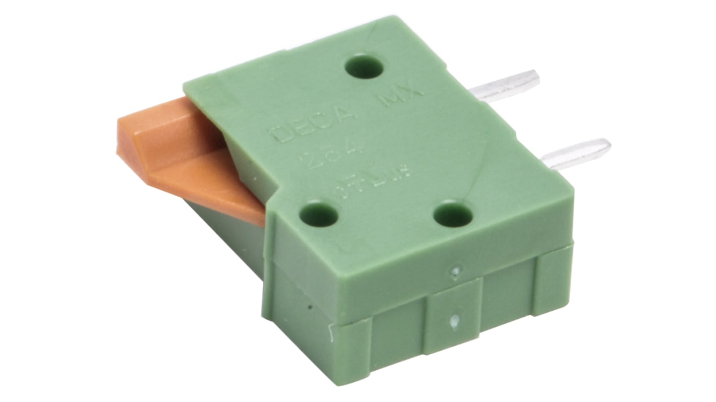 Borne para PCB Hembra RS PRO de 1 vía , paso 2.54mm, 6A, de color Verde, montaje Montaje en orificio pasante,