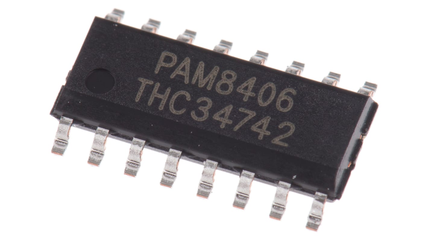 DiodesZetex オーディオアンプ IC オーディオ 1.8W 表面実装 PAM8406ER