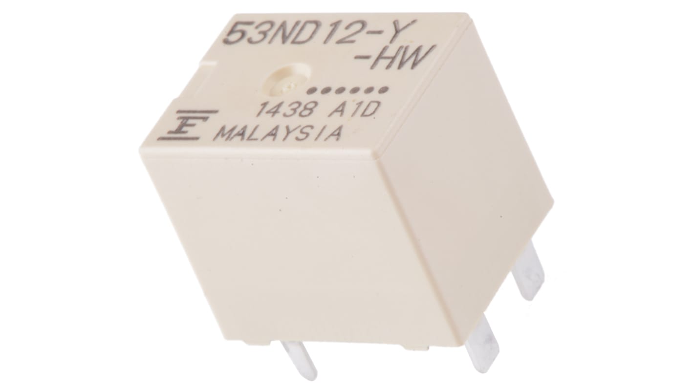 Przekaźnik motoryzacyjny, SPST, 12V dc, 860mW, montaż PCB, Fujitsu