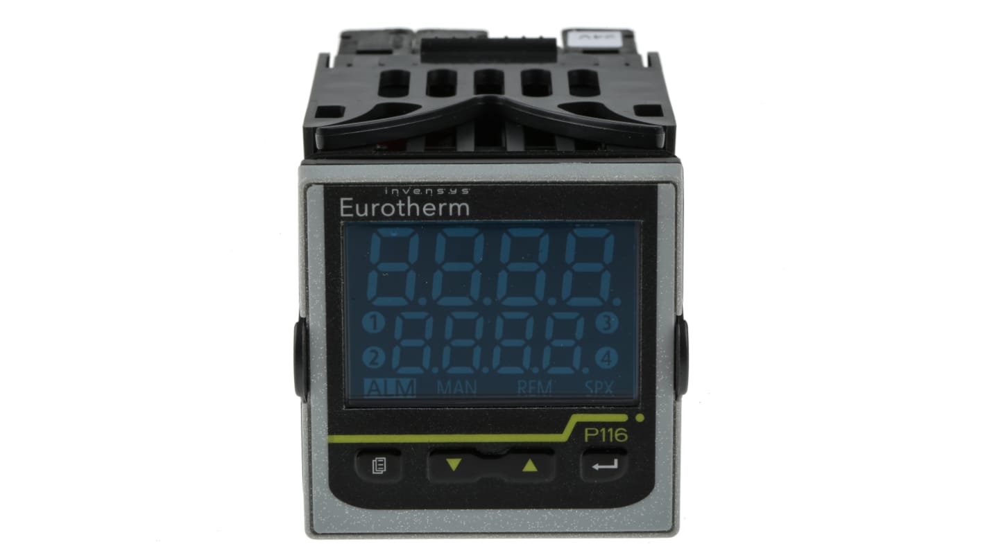 Termoregolatori PID Eurotherm Piccolo P116, 24 V ca / cc, 48 x 48mm, 3 uscite Logico, Relè