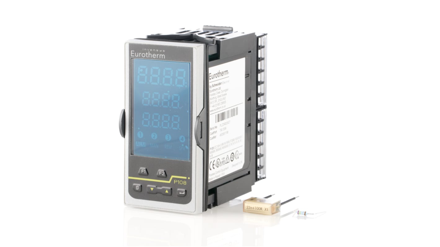 Controlador de temperatura PID Eurotherm serie Piccolo P108, 48 x 96mm, 100 → 230 V ac, 3 salidas Lógica, relé