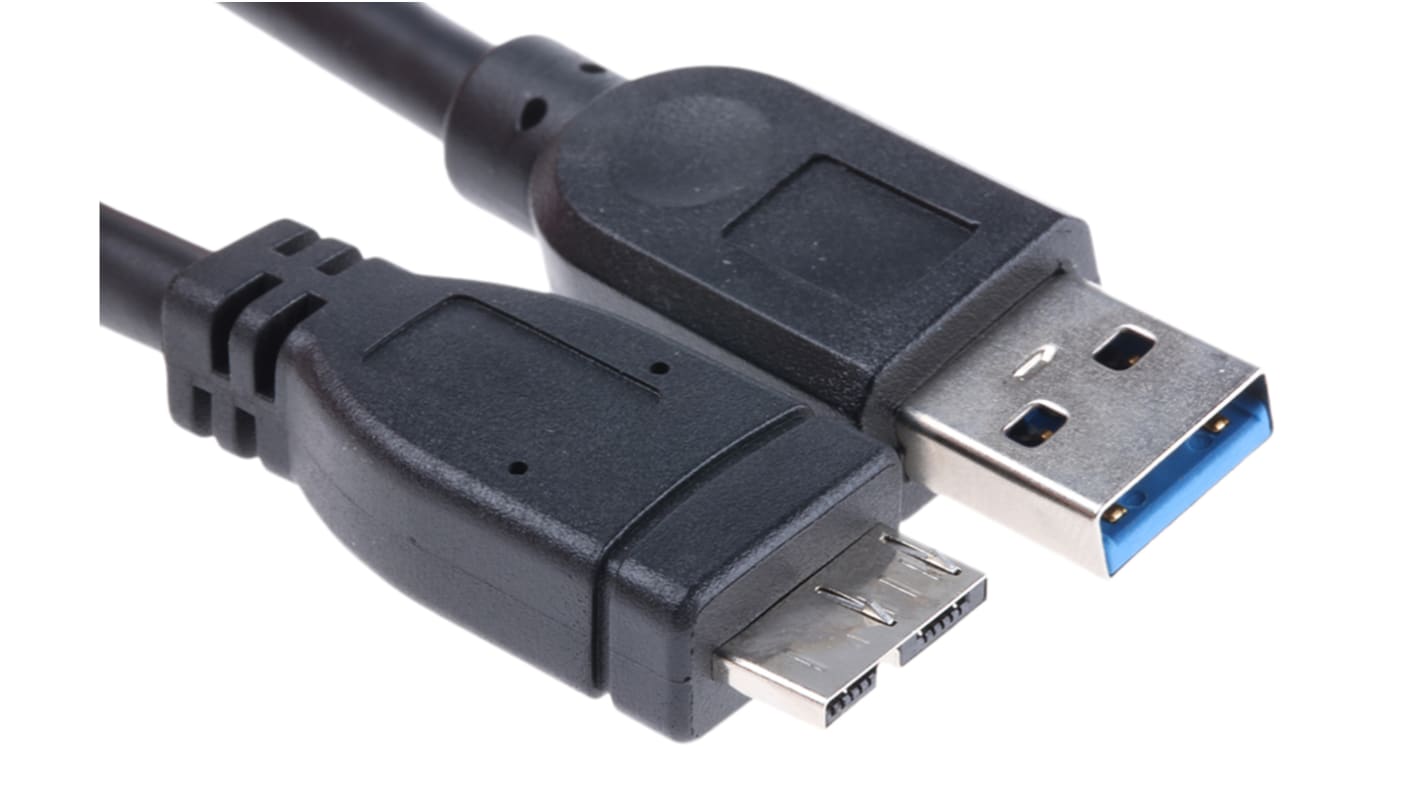 Cable USB 3.0 Roline, con A. USB A Macho, con B. Micro USB A Macho, long. 2m, color Negro