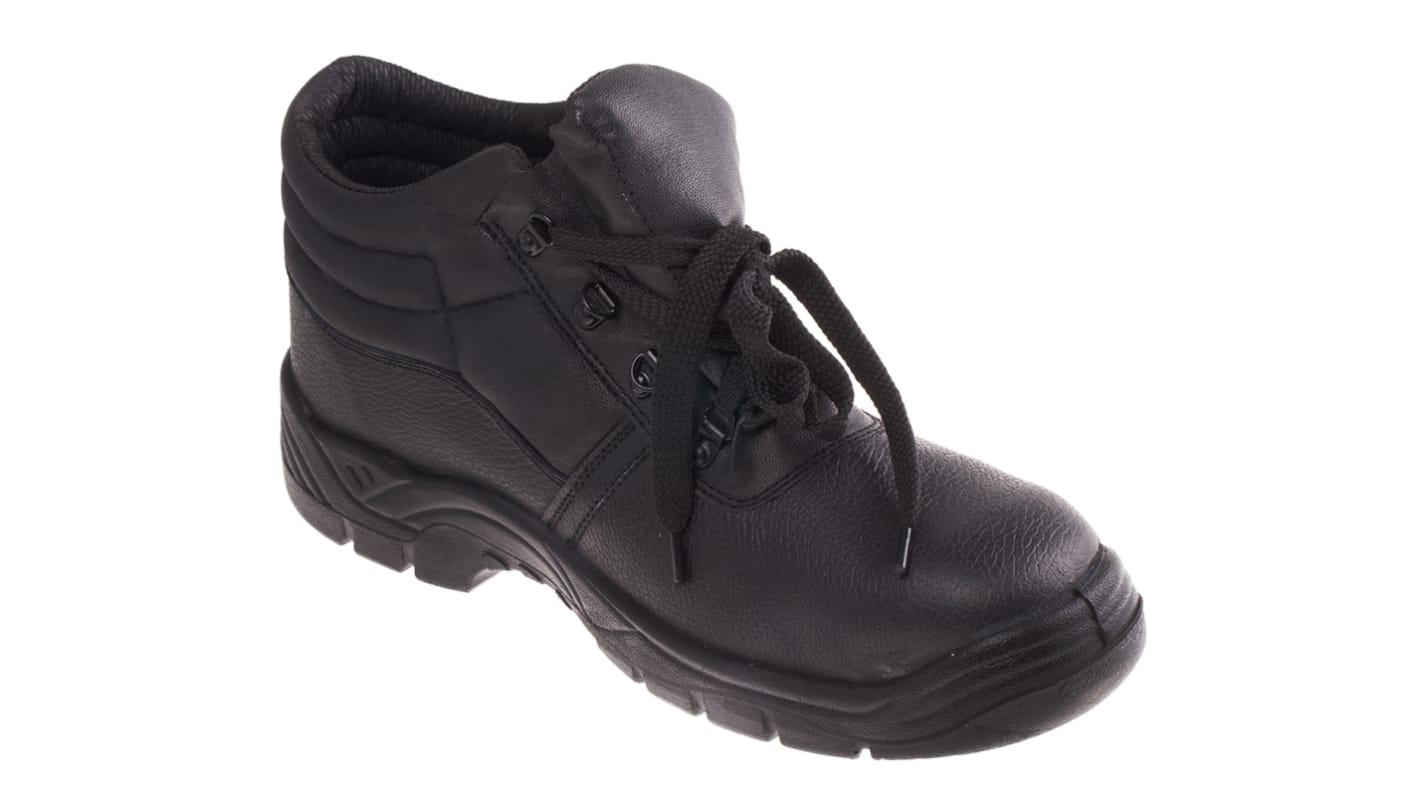 Rockfall Black Steel Toe Capped Men's Safety Boots, UK 12, EU 47 RS