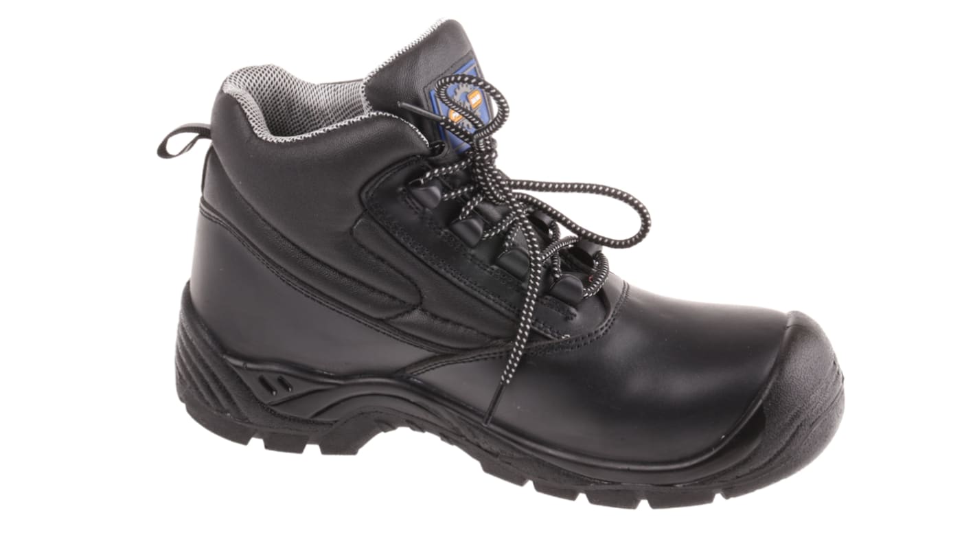 RS PRO EN20345 S3, Herren, Sicherheitsstiefel Schwarz, mit Zehen-Schutzkappe, Größe 41 / UK 7