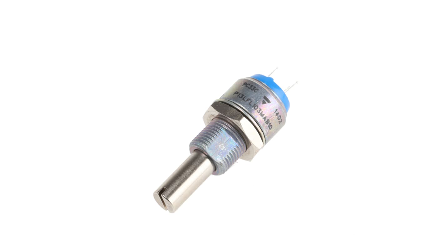 Vishay P13, Tafelmontage  Dreh Potentiometer 10kΩ ±20% / 1.5W , Schaft-Ø 6 mm