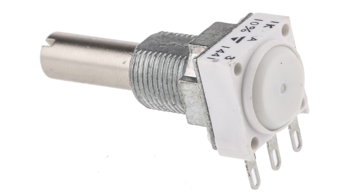 Vishay P11S, Tafelmontage  Dreh Potentiometer 1kΩ ±10% / 1W , Schaft-Ø 6 mm