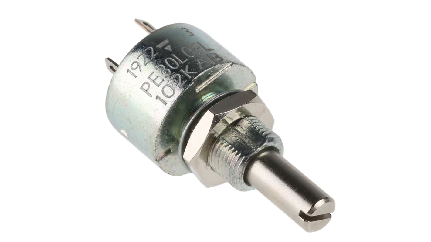 Vishay PE30, Tafelmontage  Dreh Potentiometer 1kΩ ±10% / 3W , Schaft-Ø 6 mm