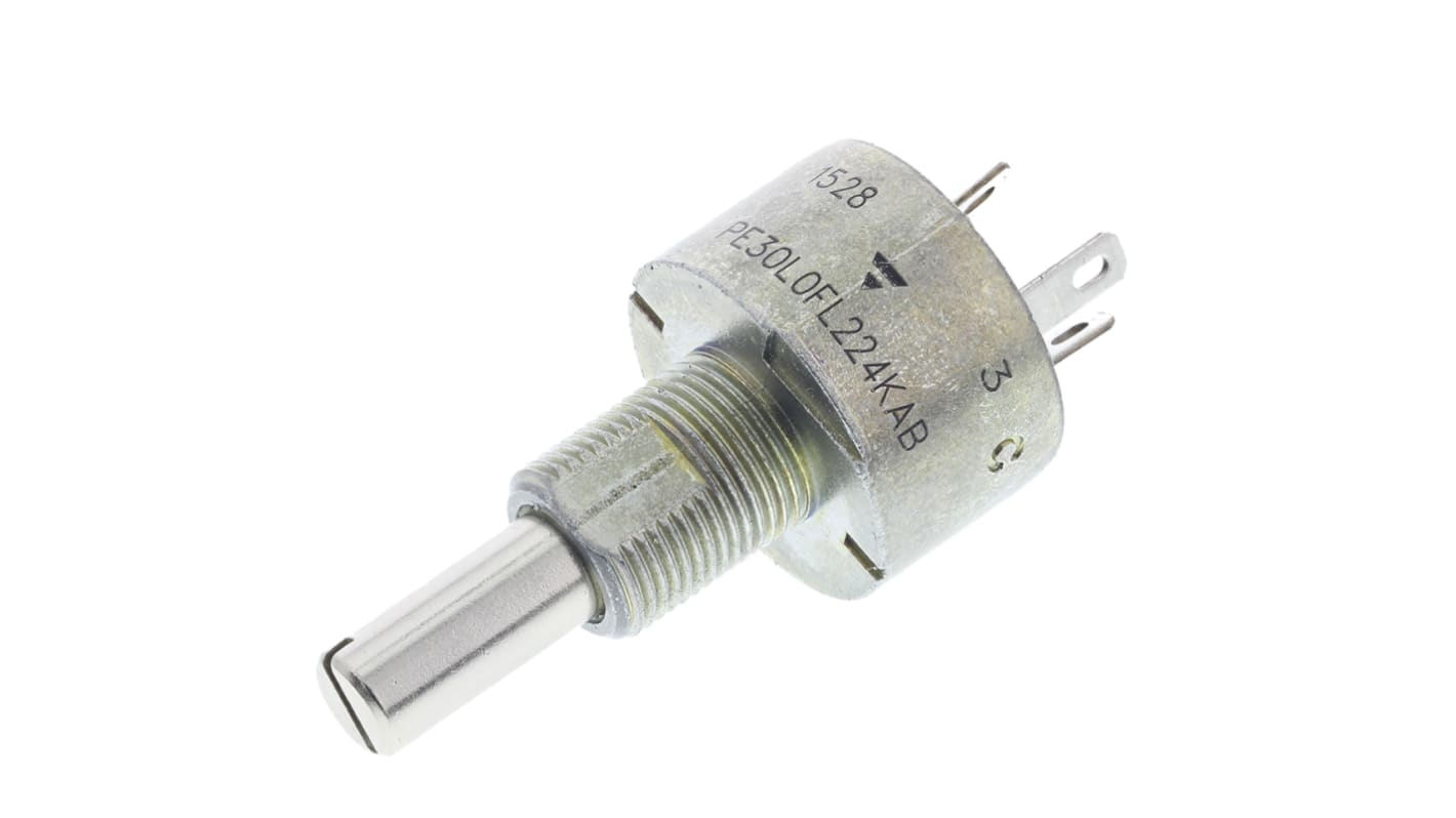 Potentiomètre Rotatif Vishay PE30, 220kΩ max, Ø axe 6 mm, Montage panneau