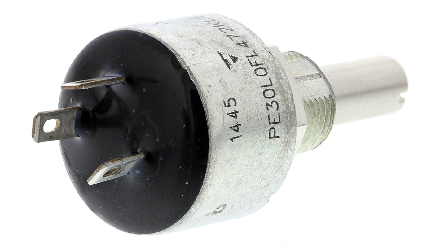 Vishay PE30, Tafelmontage  Dreh Potentiometer 4.7kΩ ±10% / 1.5W , Schaft-Ø 6 mm