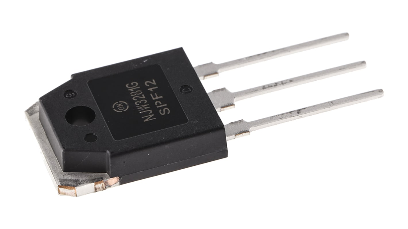 onsemi NJW3281G THT, NPN Transistor 250 V / 15 A 1 MHz, TO-3P 3-Pin