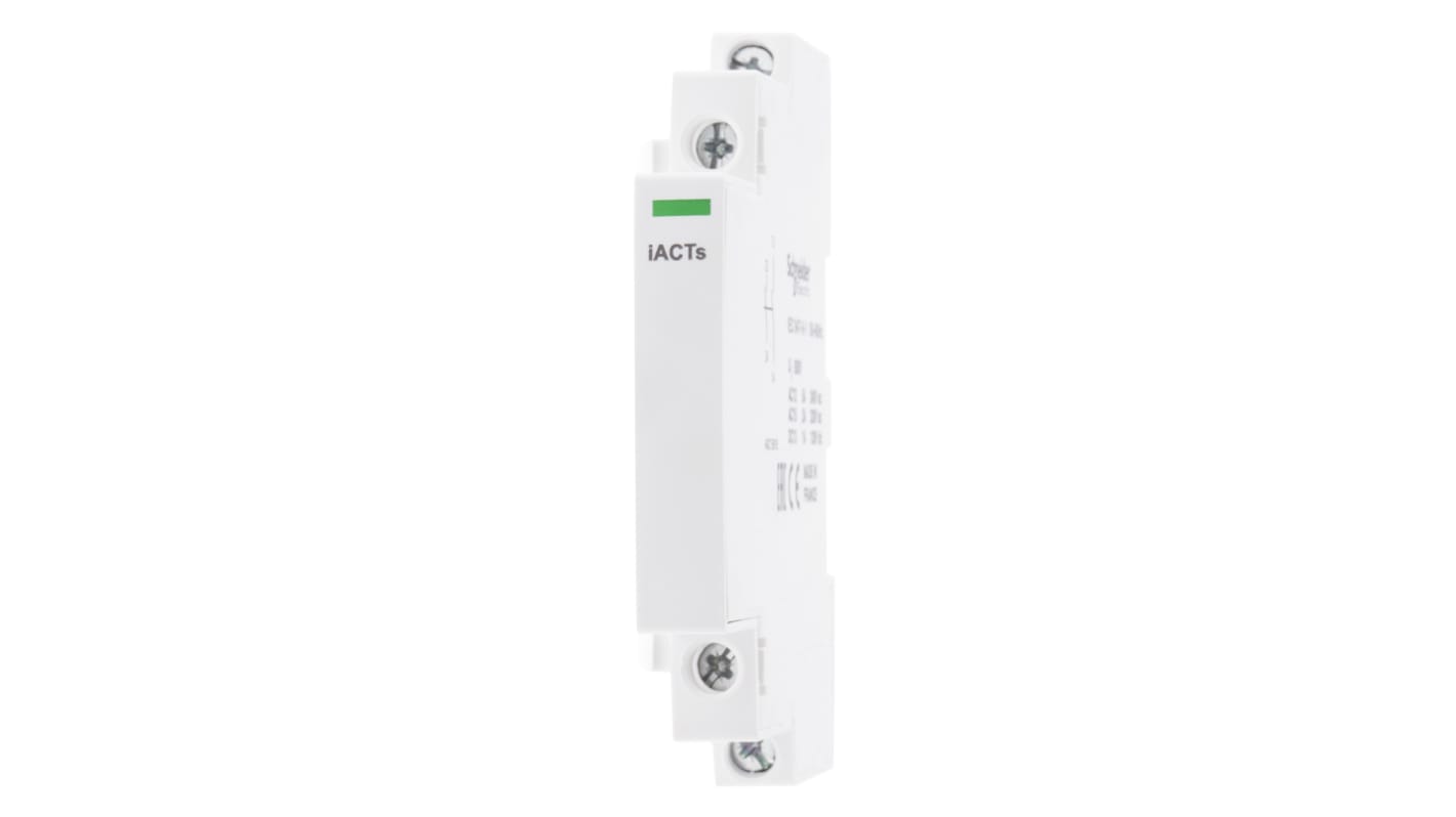 Contatto ausiliario Schneider Electric, 2 contatti, 2 N/A, per guida DIN, serie iACT