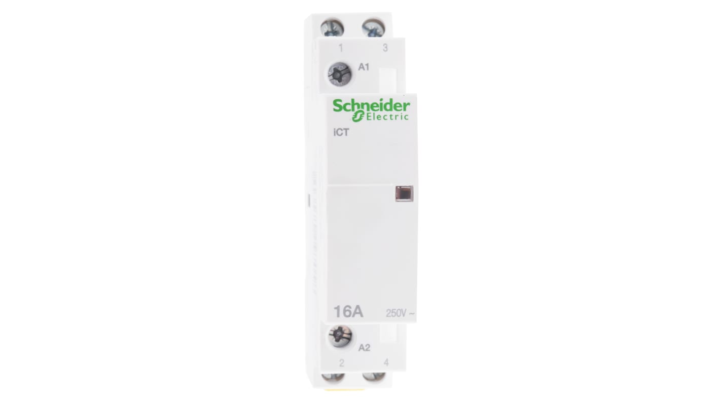 Contacteur Schneider Electric série iCT, 2 pôles , 2 N/O, 16 A, 230 V c.a.