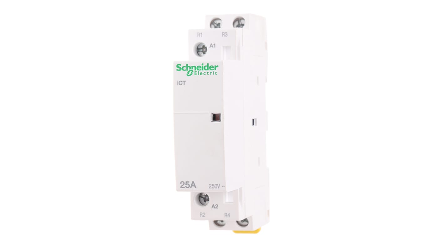 Contactor Schneider Electric Acti9 iCT iCT de 2 polos, 2NC, 25 A, bobina 230 V ac