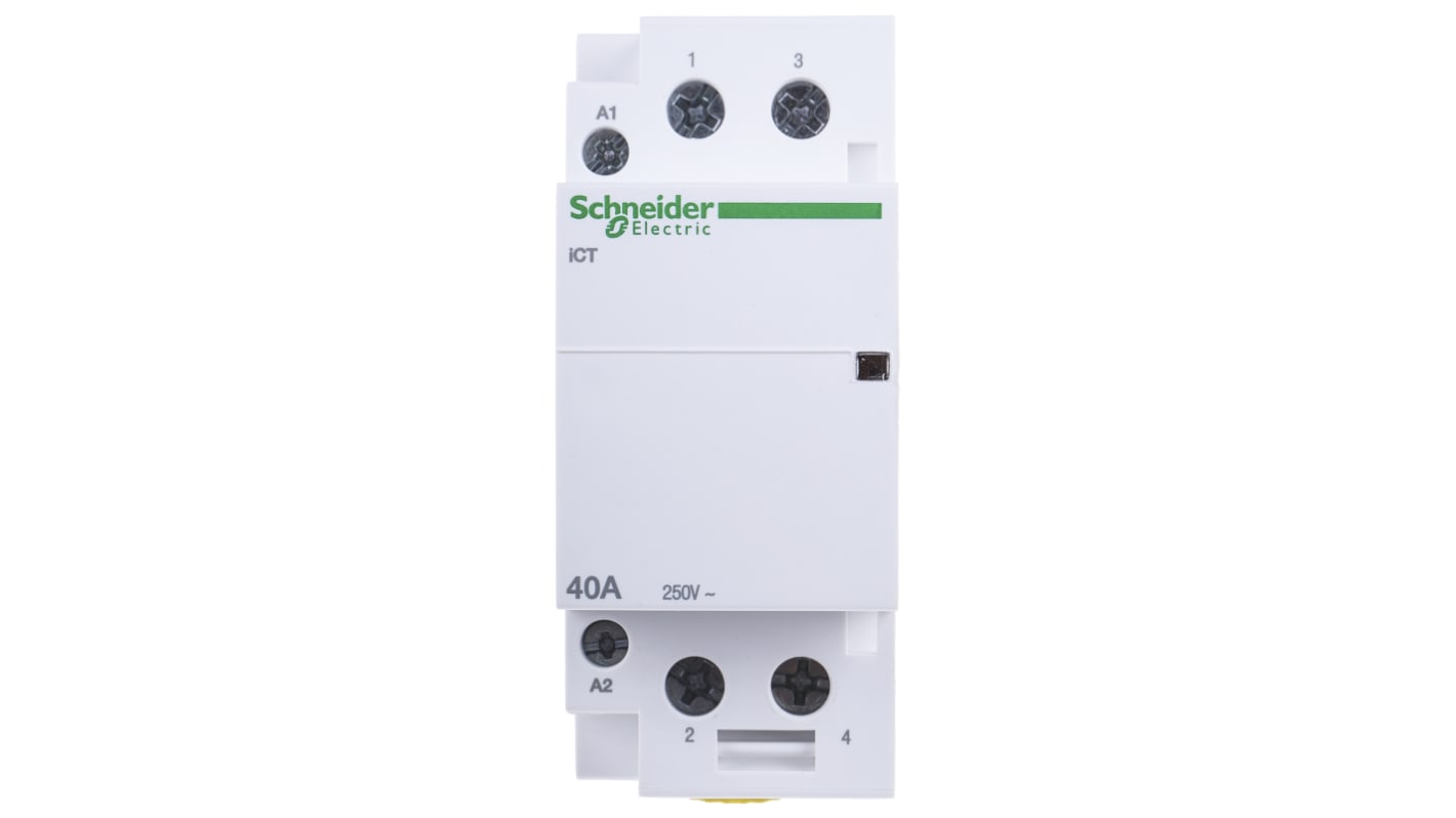 A9C20842 | Contactor Schneider Electric Acti 9 ICT iCT de 2 polos, 2 NA, 40 A, bobina 230 ac | RS