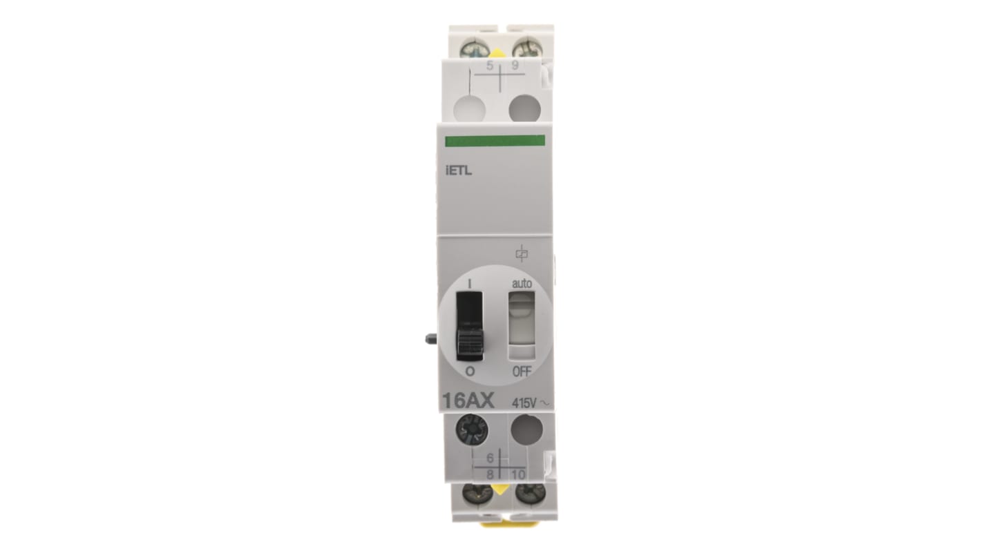 Schneider Electric DIN Rail Power Relay, 110 V dc, 230 → 240V ac Coil, 16A Switching Current, DPST