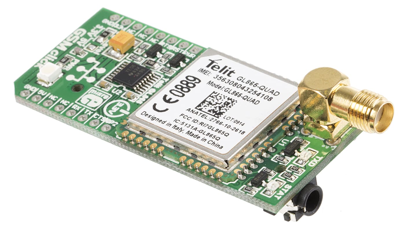 Module de développement de communication et sans fil MikroElektronika GSM Click GSM 850 → 1900MHz