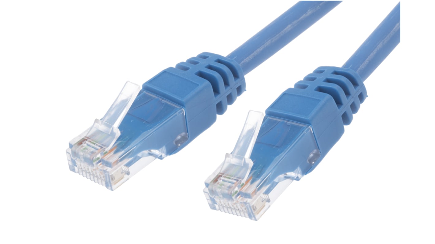 RS PRO Cat6 Male RJ45 to Male RJ45 Ethernet Cable, U/UTP, Blue LSZH Sheath, 25m