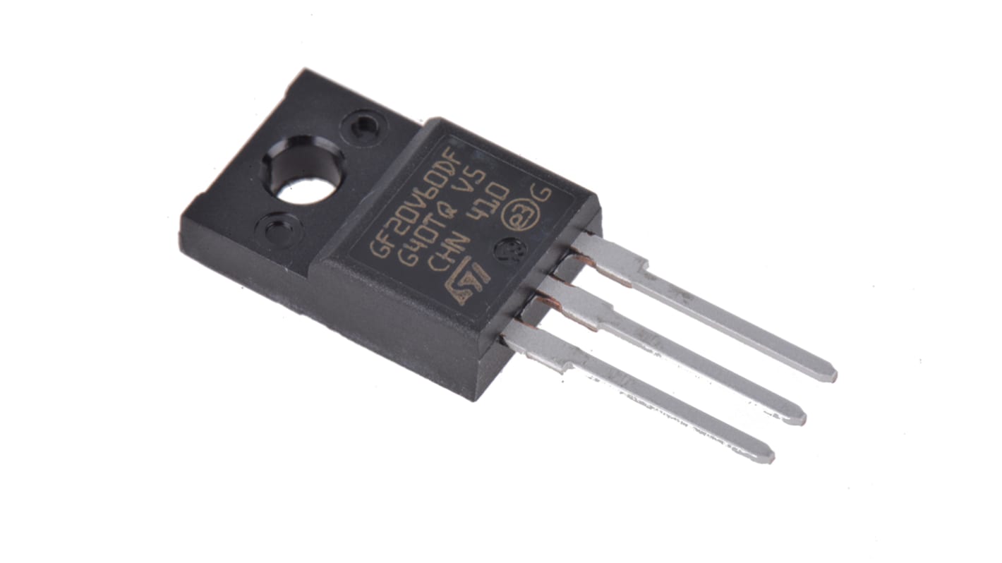 STMicroelectronics STGF20V60DF IGBT, 40 A 600 V, 3-Pin TO-220, Through Hole