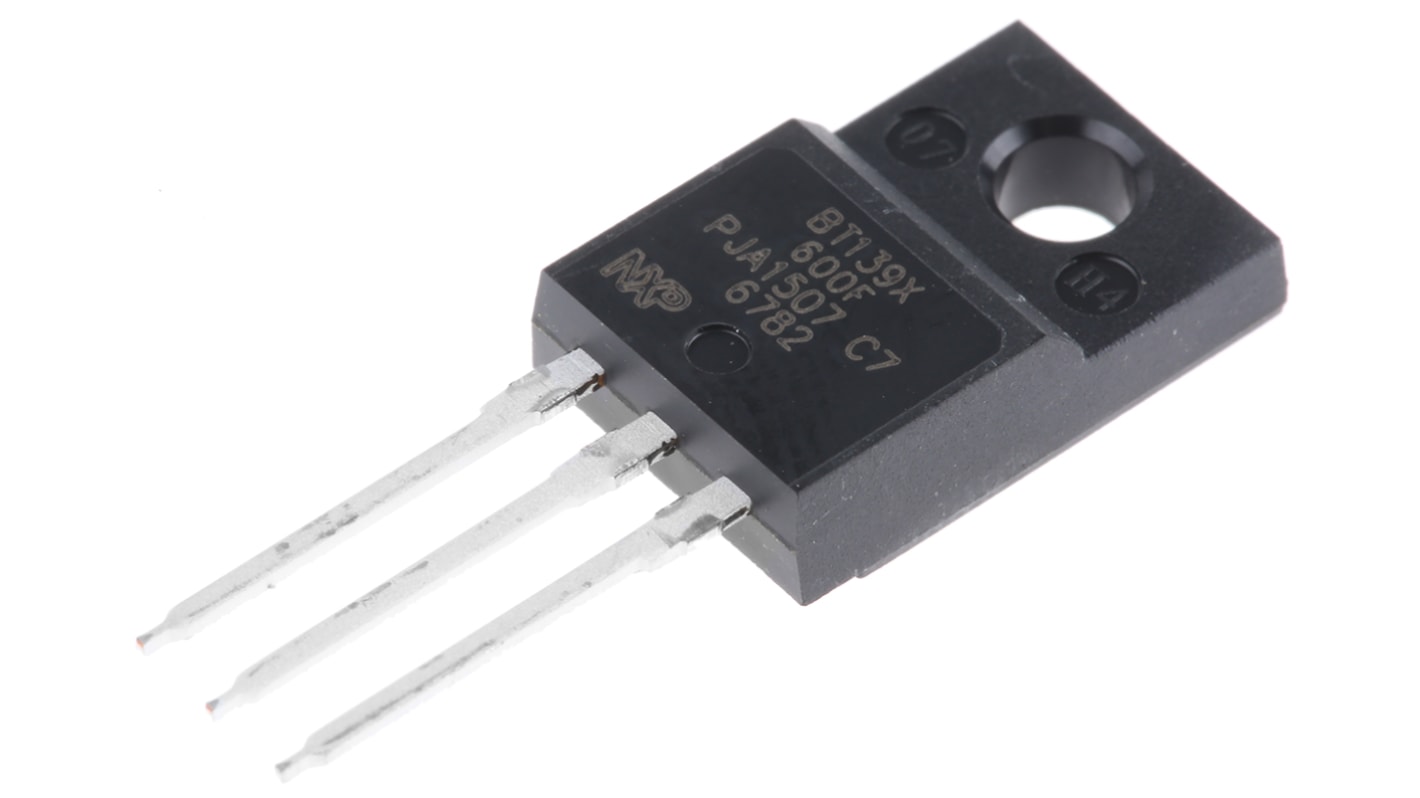 TRIAC 600V, 600V 16A, kapu indítófesz.: 1.5V, 70mA, TO-220F, 3-tüskés