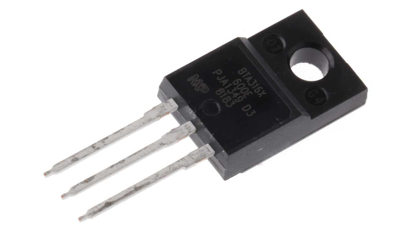 WeEn Semiconductors Co., Ltd トライアック, 600V, 16A, 3-Pin TO-220F