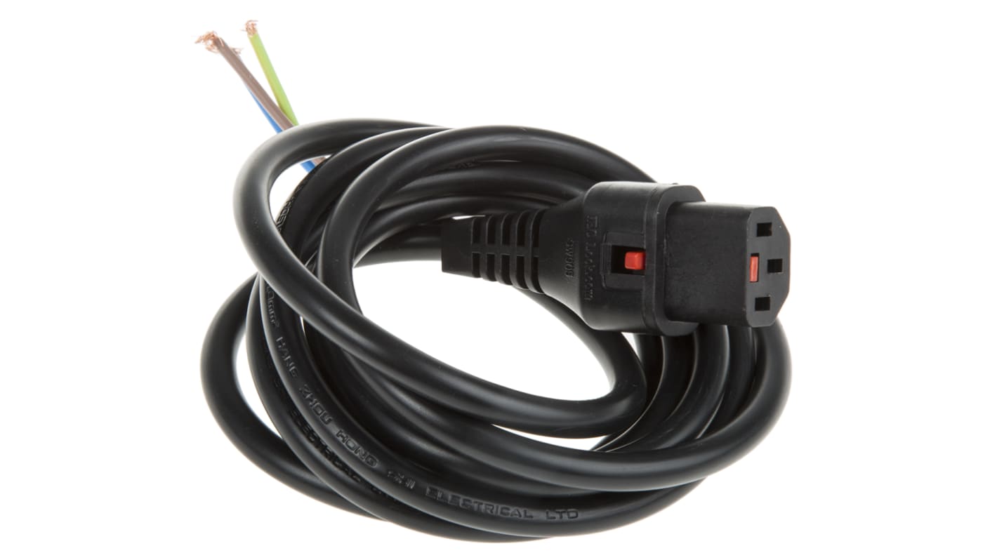 Schaffner IEC C13 Socket to Unterminated Power Cord