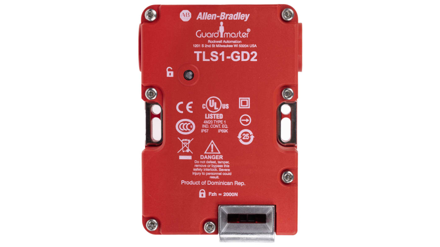 Interrupteur verrouillage de sécurité Allen Bradley Guardmaster, 440G-T TLS-1-GD2 24V c.a. / V c.c. IP66, IP67, IP69K